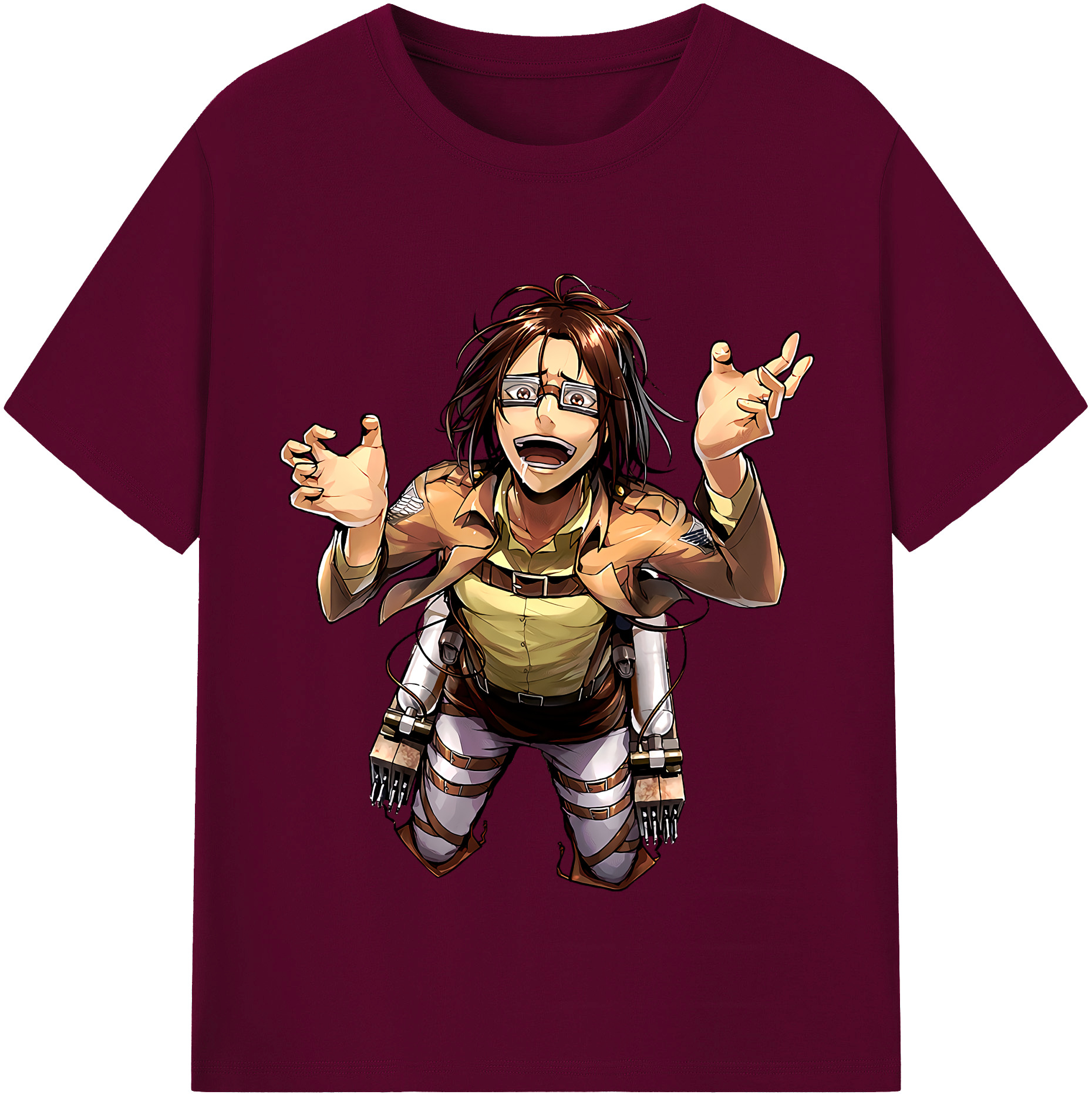 （画像用） 進撃の巨人 ハンジ·ゾエ Attack on Titan Hanji Zoe レディースカジュアルプリントTシャツ（綿100％）